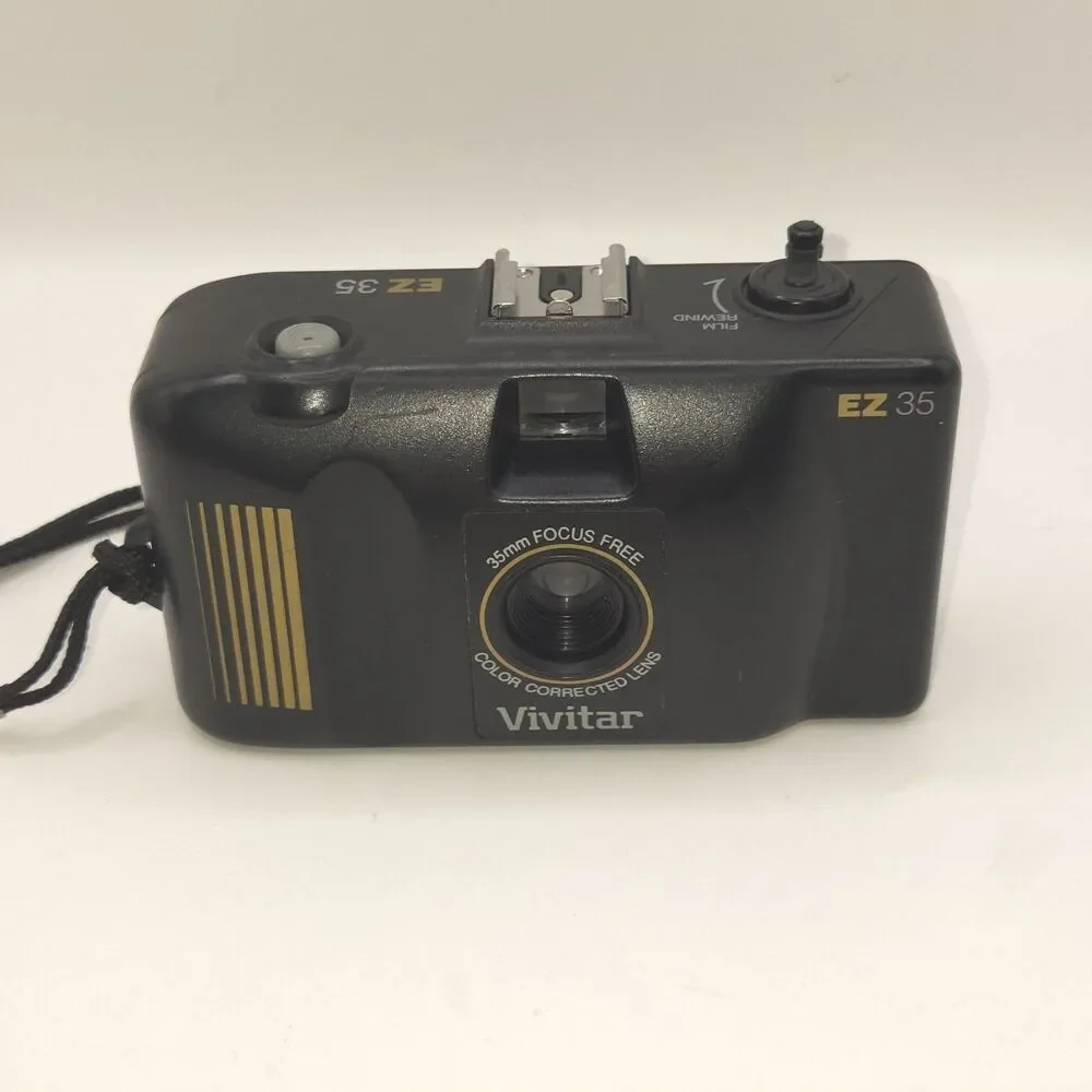 Vivitar EZ35 Point And Shoot 35mm Focus Free Manual Film Camera Working EUC